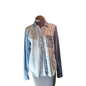 Madewell Size L Long Sleeve Women's Button Up Shirt